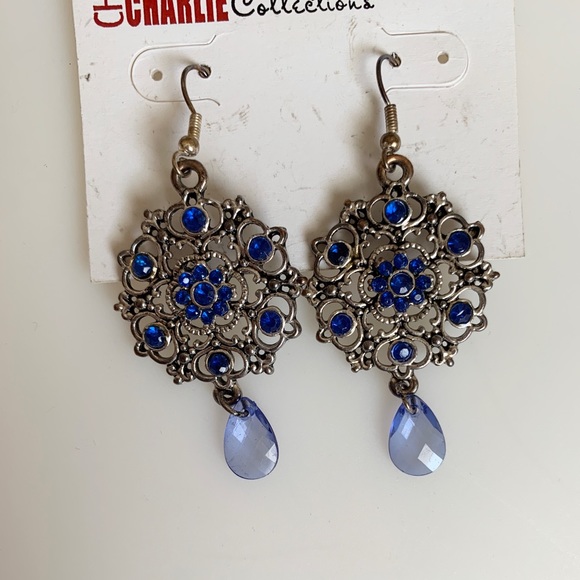 2 pairs of Chandelier Earrings Charming Charlie - Picture 3 of 4